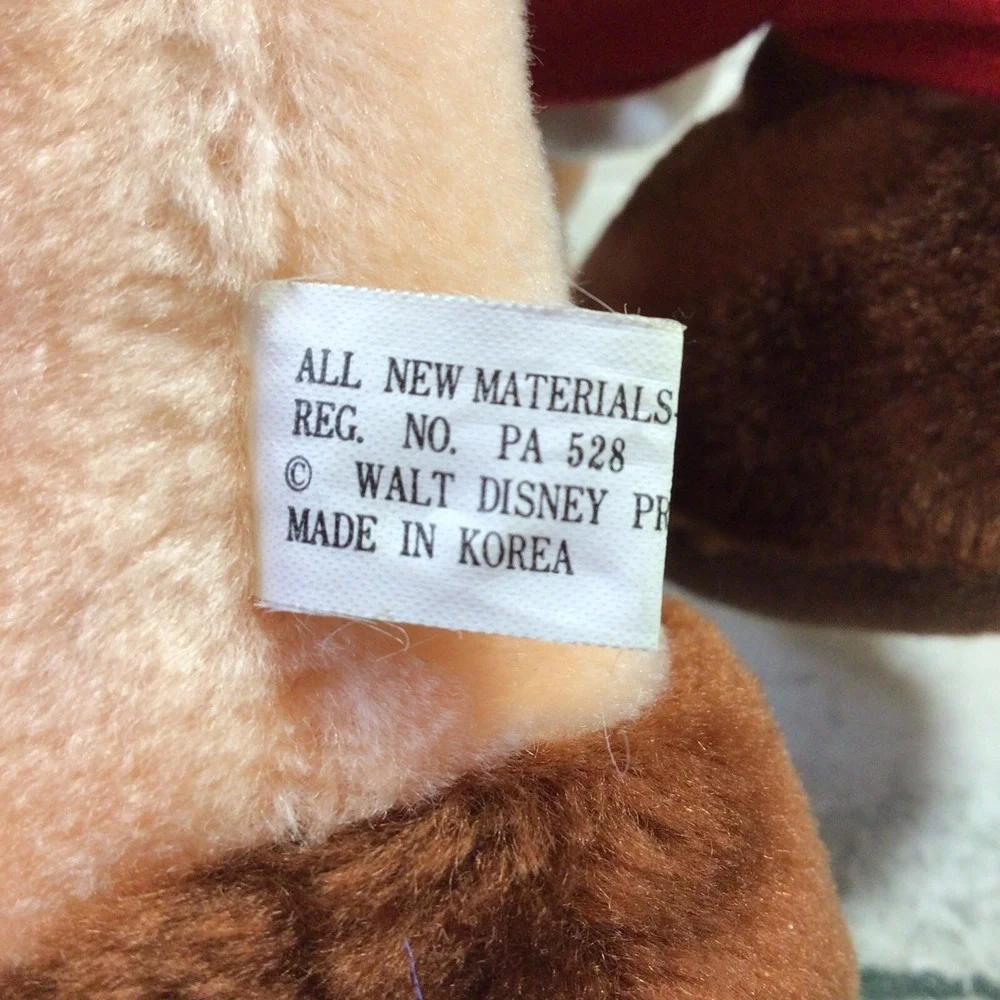 Vintage Walt Disney Pinocchio Plush Collectible Rare Stuffed Animal Souvenir‎